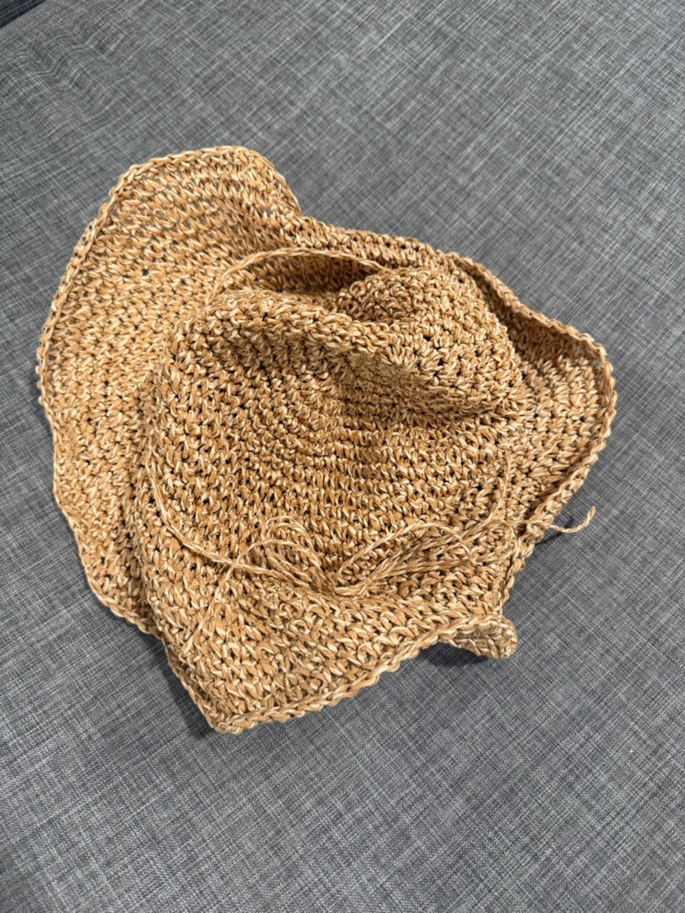 Steve Madden Braided Straw Sunhat in Natural Tan